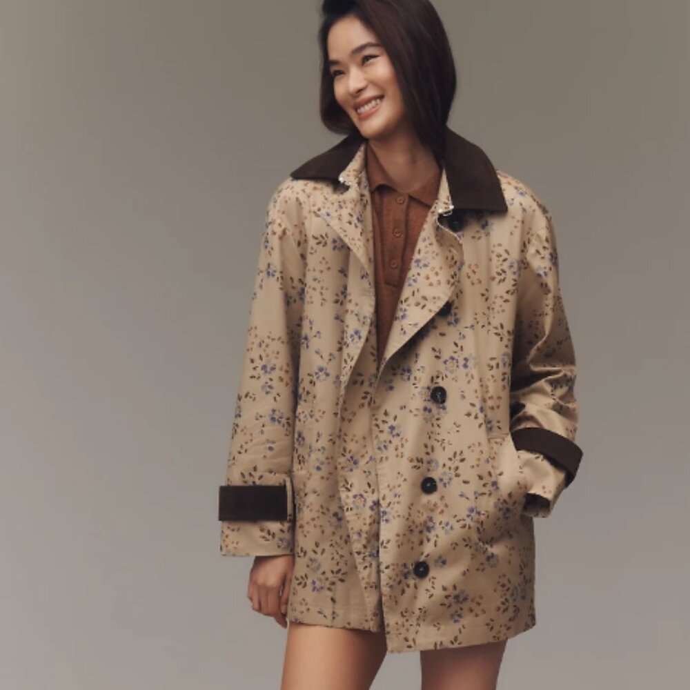 Avec Les Filles Floral Trench Coat